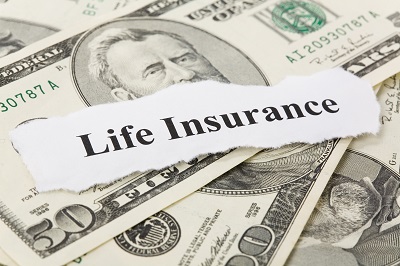 image of money with life insurance sign on top