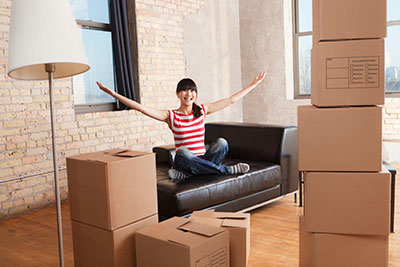 image of first time texas renter in her apartment