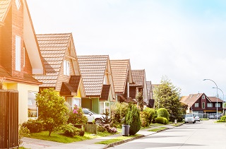 image of several homes' roof