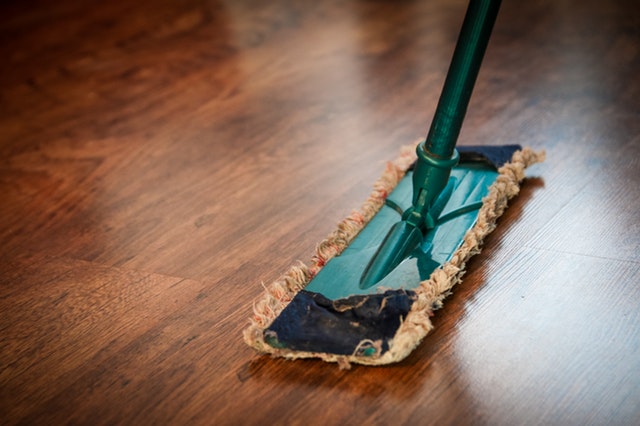 image of floor being cleaned