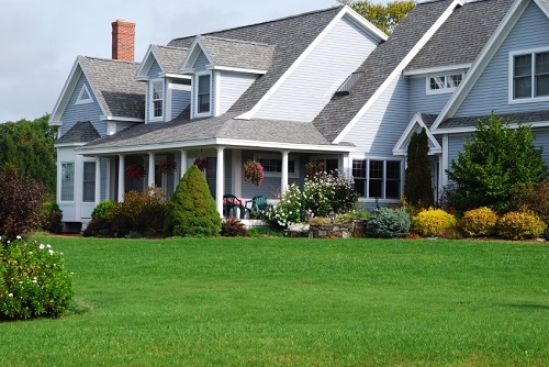 home with large front yard